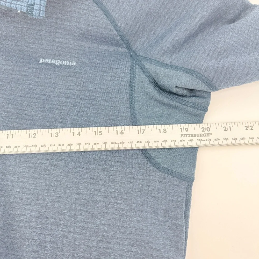 Patagonia R1 Polartec Power Grid Fleece Quarter Zip Pullover Mens Small Blue